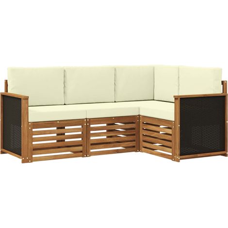Set di divani da esterno 4 pz Poliestere vidaXL (1/5)