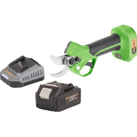Tijeras para ramas a batería Procraft ES22Libb 20 V 25 mm sin escobillas + 1 batería de 4,0 Ah + cargador (1/5)