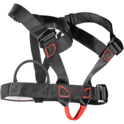Harnais de sécurité descente escalade roche ceinture haute altitude protection lombaire noir (1/5)