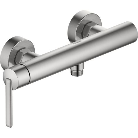 Robinet de douche en saillie pour 1 consommation, robinet de baignoire avec clapet anti-retour, mitigeur de douche monocommande avec système de mélange céramique, acier inoxydable (1/4)