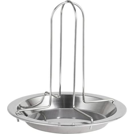 Rôtissoire à Poulet, Poêles de Cuisson, Grille de Barbecue Antiadhésive, Support de Plateau avec Bol, Accessoires de Barbecue, (1/5)