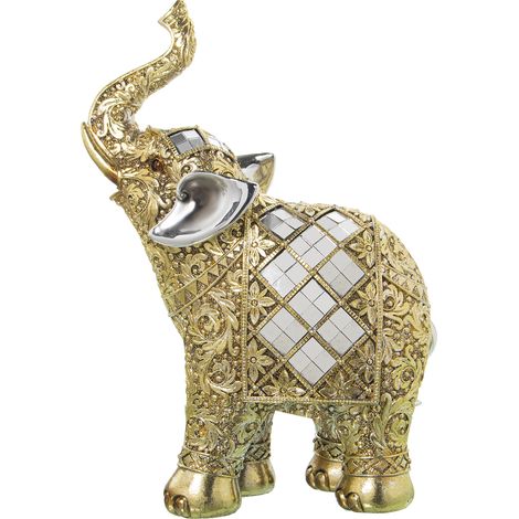 Figur/Spiegel in Gold Elephant 21x10x30cmpour Alle Stile, um zu Hause eine Note zu verleihen (1/2)