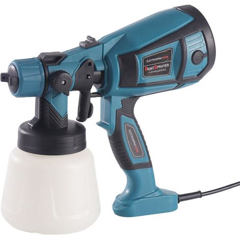 Pistolet à peinture électrique HVLP 850 W, 4 buses en cuivre et 3 jets, réservoir de 1 400 ml, pour intérieur et extérieur de maison, meubles, clôtures, plafonds XXW (1/4)