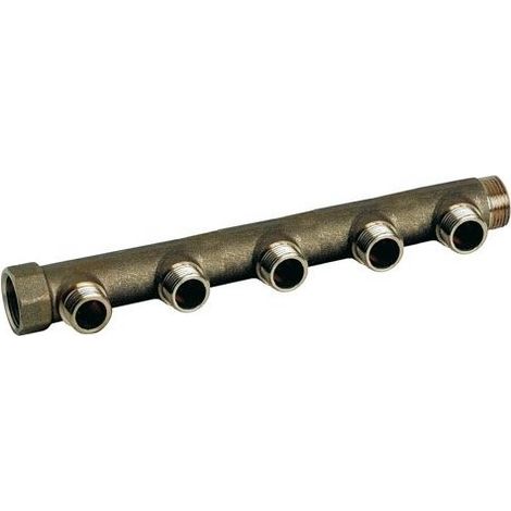 Somatherm 2745-05-20 MF 20/27 flat brass manifold 5 outlets 15/21 M