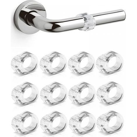 Lot de12 Protections de Poignée de Porte, poignée de porte en PVC tapis transparent anti-collision, anneau de pare-chocs (1/5)