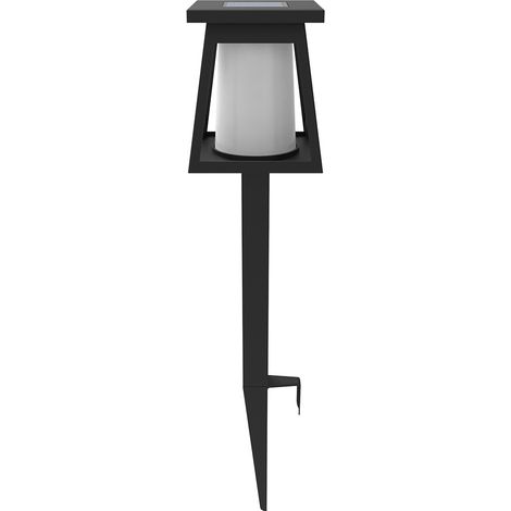 Lampe solaire décorative de jardin en métal et verre, étanche extérieur, allumage automatique au crépuscule, sans câblage, modèle HW-6245 (1/5)