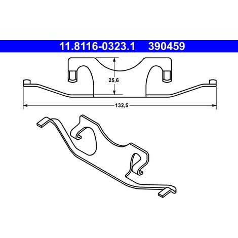 Ressort, étrier de frein ATE 11.8116-0323.1 MERCEDES-BENZ 000 421 85 91