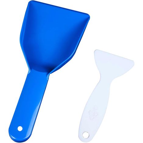 Ensemble de 2 pièces, Dégivreur en plastique rigide, grattoir, Matériau (n'endommage pas le réfrigérateur), idéal pour retirer la glace, dégivrer facilement et en toute propreté, nettoyer (1/5)