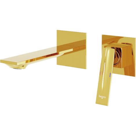 Grifo de lavabo Aspira Gold para instalación empotrada Besco (1/4)