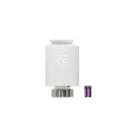 Digitales Smart-Heizkörperthermostat, programmierbares Ventil, thermostatischer Kopftemperaturregler für zusätzliche Raumheizung für TRV-Kit, Weiß - Crezuo