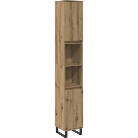 Maison Exclusive - Armadietto Bagno Rovere 30x30x190 cm Legno Multistrato