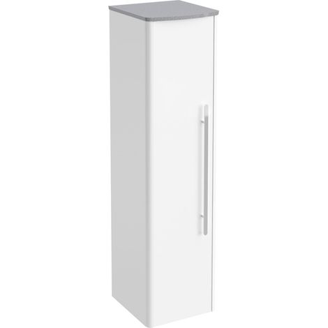 Lanzet Classico Midischrank, Weiß/Grau-Metallic, links"-"7968612 (1/3)