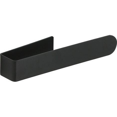 Toallero de pared de acero inoxidable, gancho para toallas de baño, sin taladrar, adhesivo 3M, 37 cm, negro