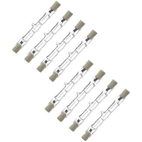 8er-Set R7S Halogen-Stablampe 118 mm 300 W dimmbar AC220-240 V J118 Lineare Halogenstrahler für Landschafts-, Sicherheits- und Straßenbeleuchtung