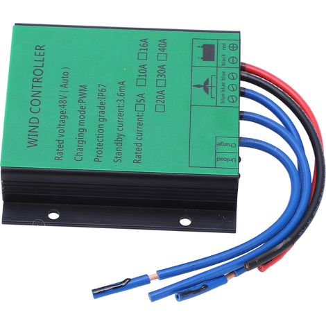 Contrôleur de générateur d'éolienne 1000 W, charge PWM efficace, IP67, indicateur LED, régulateur d'éolienne 48 V 10 A (1/5)