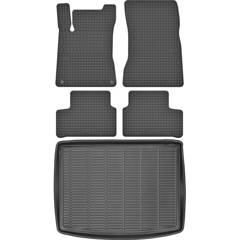 Juego de alfombrillas de goma para coche y alfombrilla para maletero para Mercedes Clase B III W247 (a partir de 2018).