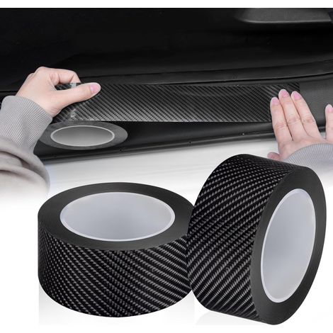 Upgrade Protecteur de seuil de Garde de Porte de Voiture, 6D Bandes/Film Protecteur Autocollant Adhésif pour portière de Voiture/Pare-Chocs Avant et arrière/Protection de seuil (1/5)