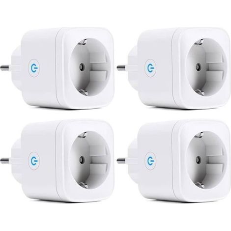Multiprise Connectée - Noname - 4 Prises - Compatible Alexa et Google Home - Étanche IP44 - Type F (1/4)