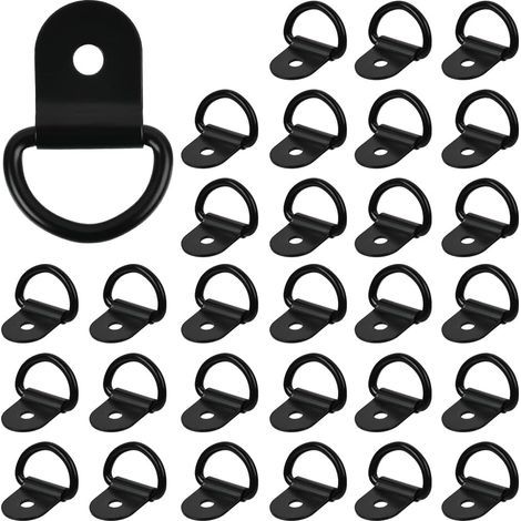 Anneaux D'arrimage 30pcs Anneaux De Montage En D, Arrimage Anneaux D'arrimage Robuste D Crochet Camion Crochet Arrimage Anneau Pour Fixation Anneaux Arrimage Pour Remorque Camion Bateaux Autos,100 Kg (1/5)