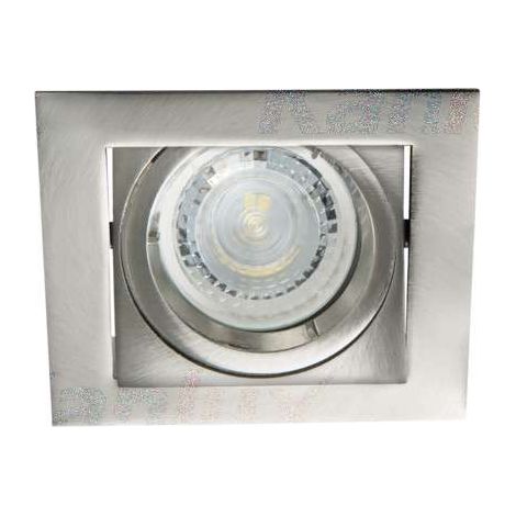 Support de spot encastrable perçage 80x80mm carré Chrome mat (1/3)