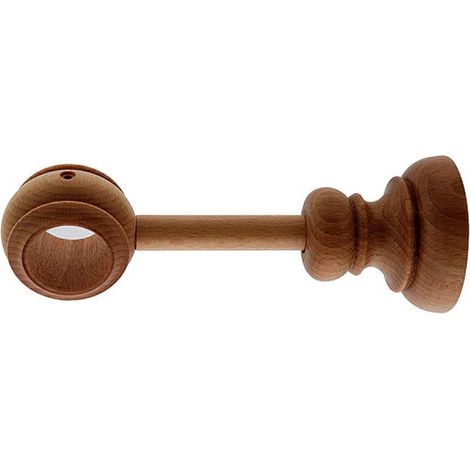 RIEL CHYC soporte madera extensible 28x205 mm. nogal , Soporte madera - Extensible - Medida: ø28x205 mm.- Acabado: nogal.- Ideal para el montaje de cortinas