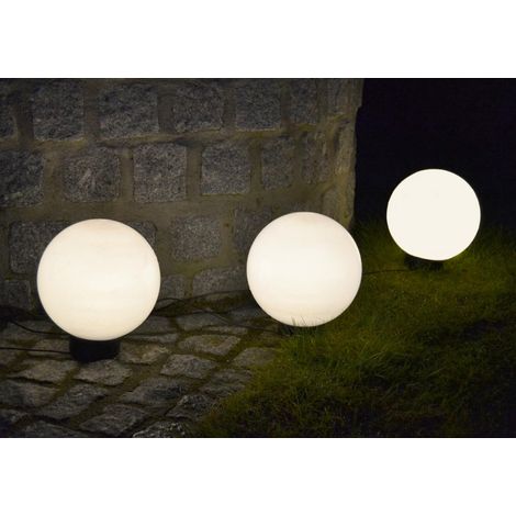 LED DEKO BALL Ø20CM, 3ER SET IP44, MIT JE 20LEDS, KUSTO
