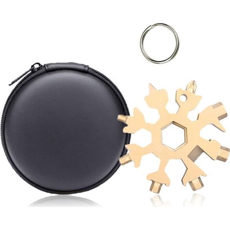 Clé multi-outils 18-en-1 inox doré tournevis, pour bricolage