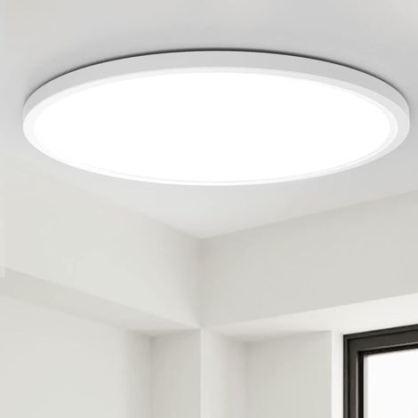 Plafonnier LED 18W Luminaire Salle de Bain 1700LM Blanc Naturel 5000K Lampe de Plafond Étanche IP54 Plafonnier Salon Applicable à Salle de Bain Chambre Cuisine Balcon Garage Ø23×3cm (1/5)