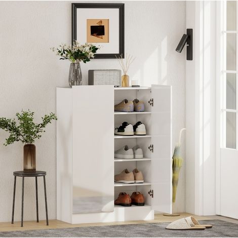 Zapatero de 5 niveles para 20 pares, estantes ajustables, 72 x 34,5 x 103 cm, blanco HAVRYA (1/4)