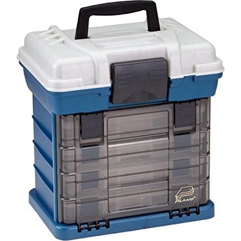 Plano 4-By Rack System 3600 Organizzatore per attrezzi da pesca, portatile per attrezzi, piccole parti, vassoi rimovibili, articoli per la pesca, per le perline (1/4)