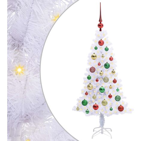 Sapin de Noël artificiel avec 150 LED Blanc 120 cm PVC et Acier CFW767788 (1/5)