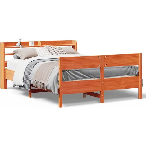 Maison Exclusive - Letto senza Materasso Marrone Cera 160x200 cm in Legno di Pino