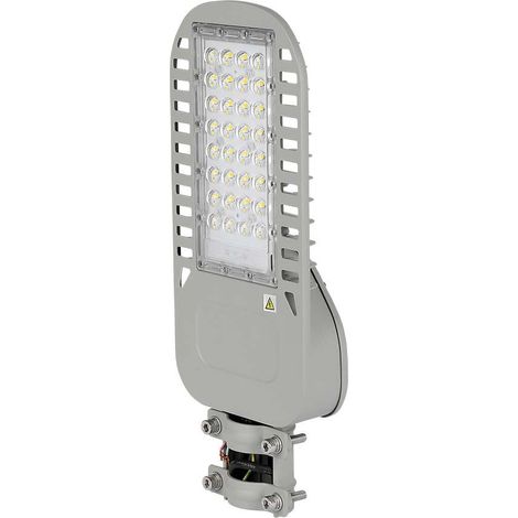 LAMPADAIRE LED V-TAC PRO VT-54ST 50W PUCE SAMSUNG HAUTE LUMENS 135LM/W BLANC JOUR 4000K GRIS ALUMINIUM IP65 - SKU 21958 (1/5)
