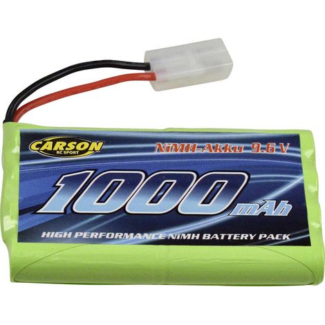 Carson Modellsport Pack de batterie (NiMh) 9.6 V 1000 mAh fiche Tamiya mâle (1/2)