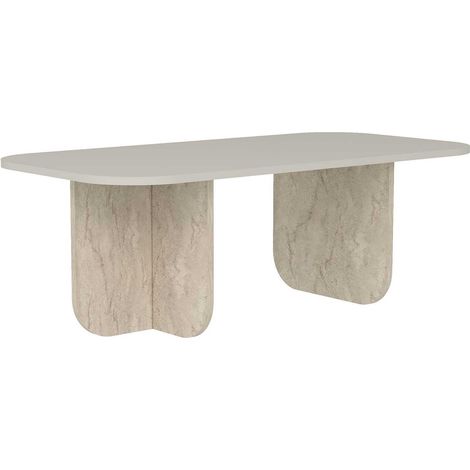Table basse en aggloméré Becaj Effet pierre et travertine (1/4)