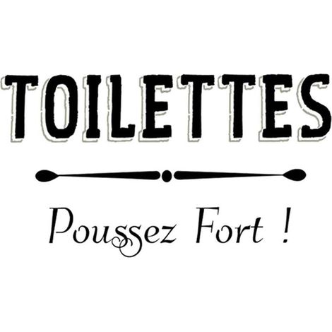 Sticker décoratif de porte TOILETTES (1/2)