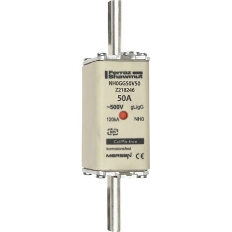 Mersen NH-Sicherungseinsatz SF Gr.0 gG 50A/500V KM NH0GG50V50