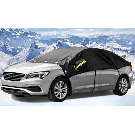 Car Windshield Cover Large Magnetic Car Cover with Side Mirror Protective Cover Winter Protection Protects Against Wind, Snow, Dust, Frost Sun – 260 x 412 cm (1/5)