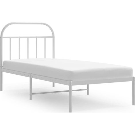 Maison Exclusive - Giroletto con Testiera Metallo Bianco 90x200 cm (1/5)