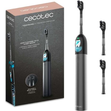 Cecotec Cepillo de Dientes Eléctrico Sónico con Oscilación 60º y Pantalla ToothCare EliteSwing Premium. 3 Modos (1/2)
