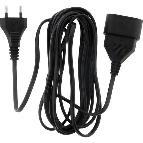 Verlängerungskabel Ho3vvh2-f 2x0,75mm² Schwarz Länge 3 Meter