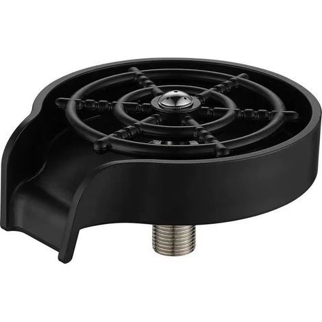 Rince Verre Evier, Lave Verre pour éVier Lavabo, Rince Verre Brosse En Verre pour éVier De Bar, En PP，Noir (1/4)
