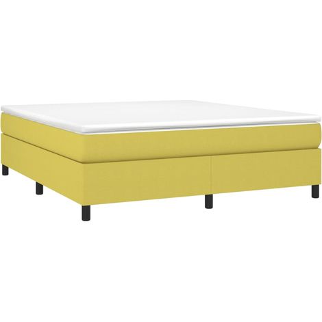 Cadre de lit sans matelas vert 160x200 cm tissu vidaXL