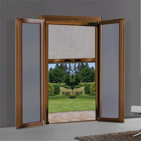 ZANZARIERA A RULLO VERTICALE PER PORTA/FINESTRA cm 100 x 250 - avorio ral 1013 KASART (1/2)