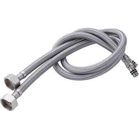 Tuyau De Robinet Tuyau D'ArrivéE D'Eau Chaude Et Froide Connecté Au Lavabo Lavabo Robinet De Cuisine Tuyau D'Eau SupéRieur Tuyau 304 (2 PièCes) (1/5)