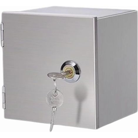 120 mm × 120 mm × 65 mm - Armoire de commande étanche avec kit de boîtier en acier inoxydable - Convient pour la protection des prises extérieures et une alimentation sûre (120 mm x 120 mm x (1/5)