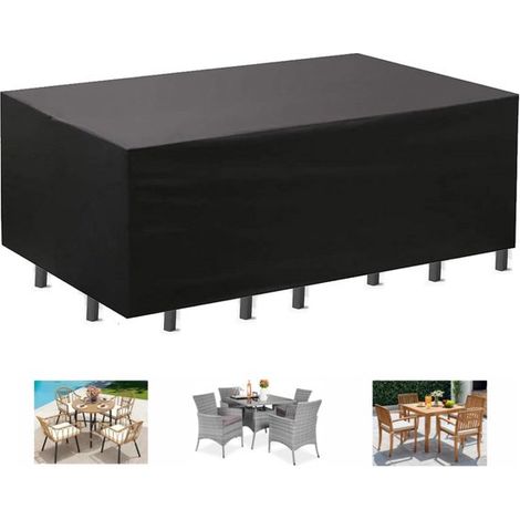 Gartenmöbelabdeckung Schutzhülle für Gartentische und stühle Wasserdichtes 420D Oxford Gewebe UV beständig Staub und wasserdicht 150 x 90 x 75 cm (1/5)