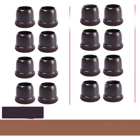 Juego de 16 protectores para patas de silla, 1,5 cm de diámetro, almohadillas de fieltro grueso, elásticas, aptas para sillas, sofás y mesas - Protect-Crezuo