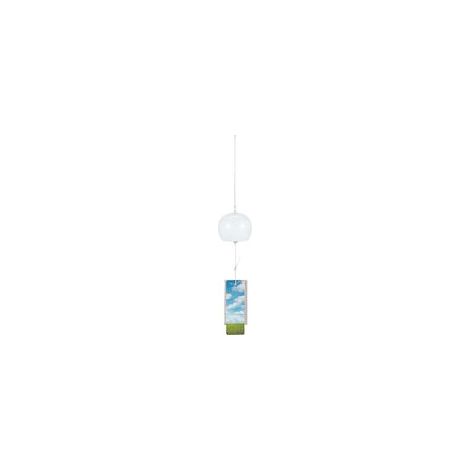 Carillon Éolien en Céramique Japonaise Cloche à Vent en Porcelaine de 405x71mm D'Épaisseur de Couleur Blanche Classique au Design Semi Circulaire Ideal para la decoración de jardines