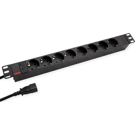 48,26 cm (19 ") Bloc multiprise 8 Prises,/C14 mâle 2 m Noir (1/4)